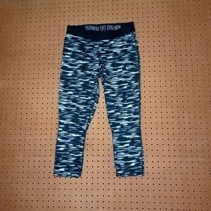 Nike womens black brown gray Relay drifit camo capri run leggings M 825862 EUC